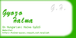 gyozo halma business card
