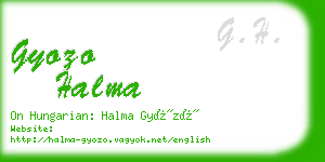 gyozo halma business card
